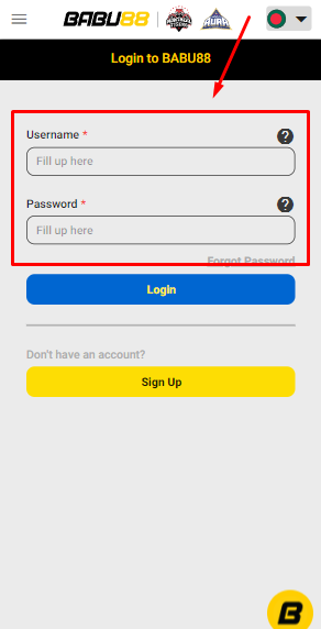 How to Log into the Babu88 App